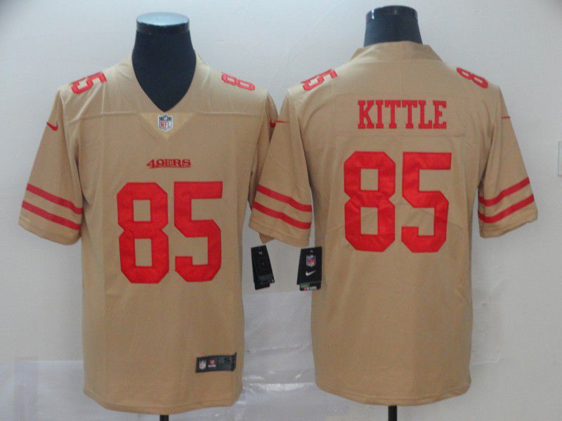 Men San Francisco 49ers 85 Kittle Yellow Nike Vapor Untouchable Limited NFL Jersey